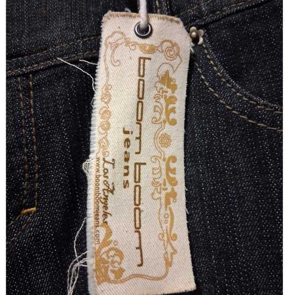 NWT Vtg Boom Boom Women Dark Wash Denim Bermuda Short Size 14W Wide Waistband - Picture 8 of 9